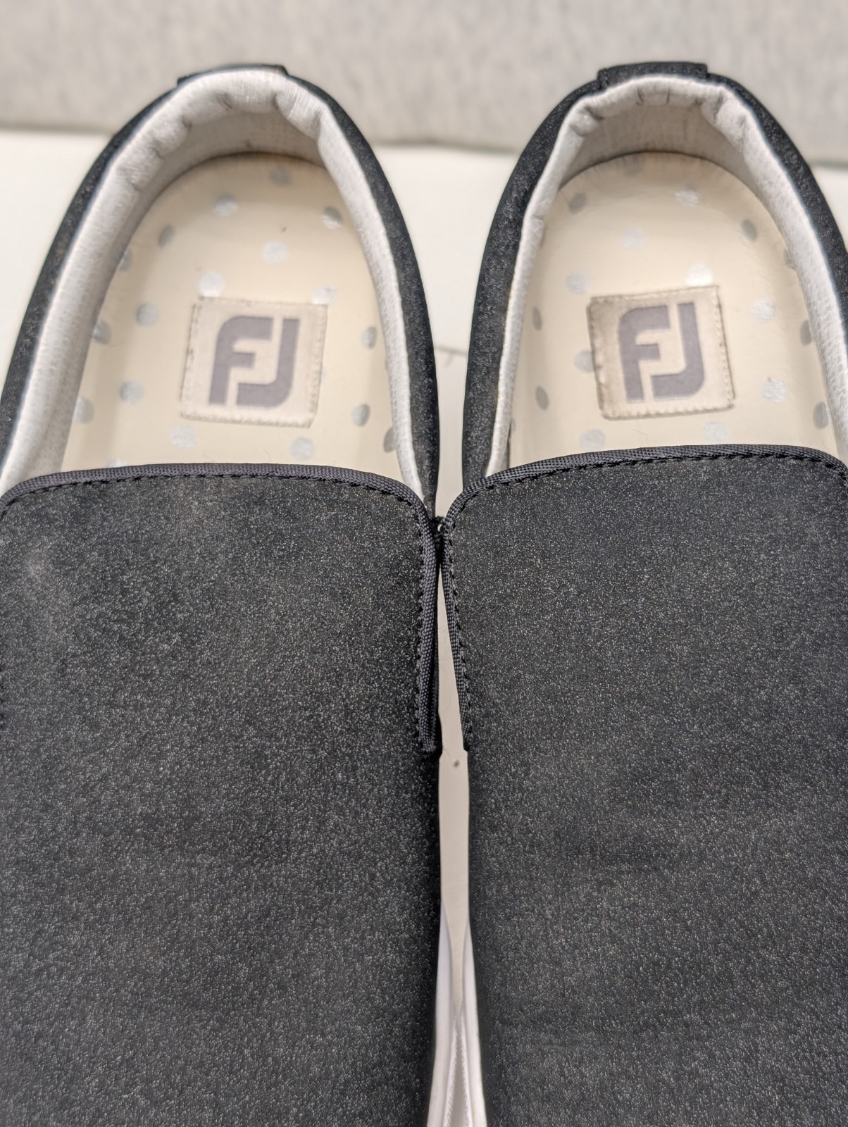 FootJoy Sport Retro Golf Shoes Black Sparkle Slip On Sneakers Women’s Sz 7.5