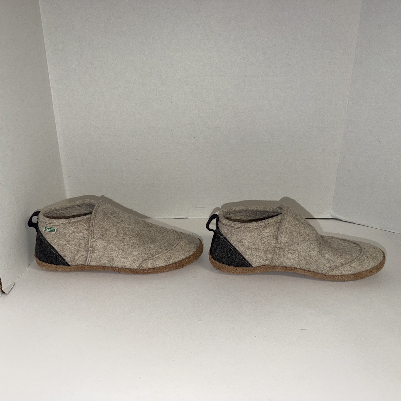Kyrgies Tengries Slippers Eu 45 W 12.5 M 11-11.5 Felted Wool Gray House Shoes