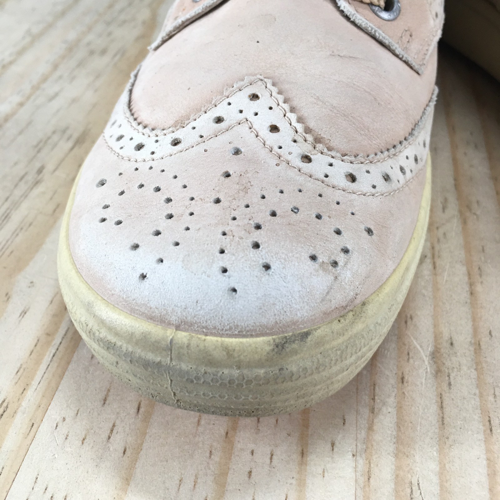 ECCO Shoes Womens 39 Hybrid Golf Sneakers Wingtip Pink Leather Round Toe Low Top