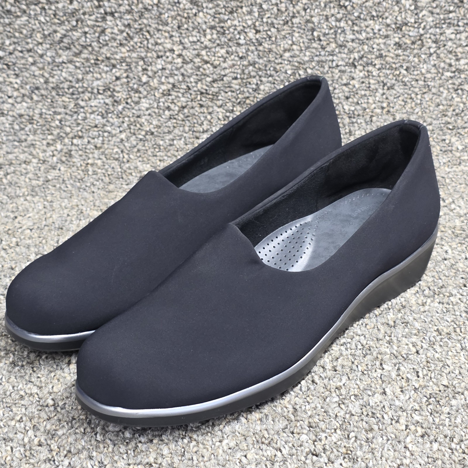 SAS Bliss Slip On Comfort Wedge Women’s Black Size 10 N ( NARROW )