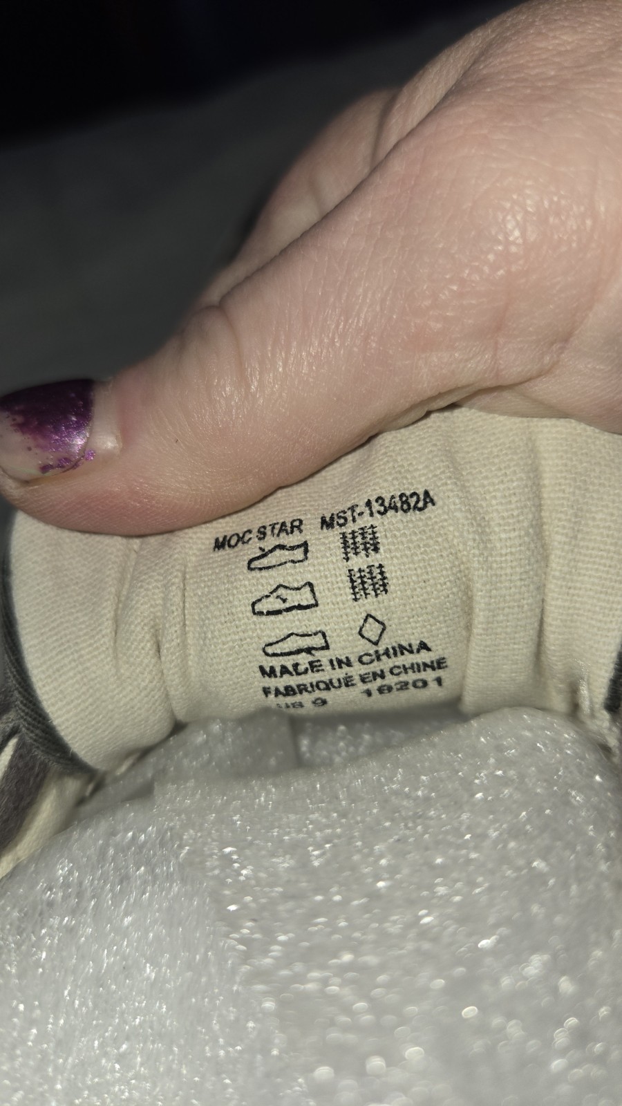Taos Moc Star Gray Wash Lace Up Canvas Sneakers Shoes Womens Size‎ 9