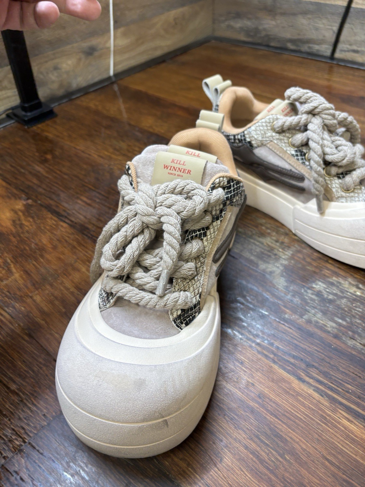 KillWinner Sneakers Womens 8.5 Smile Life Series Brown Skateboard Chunky Rope