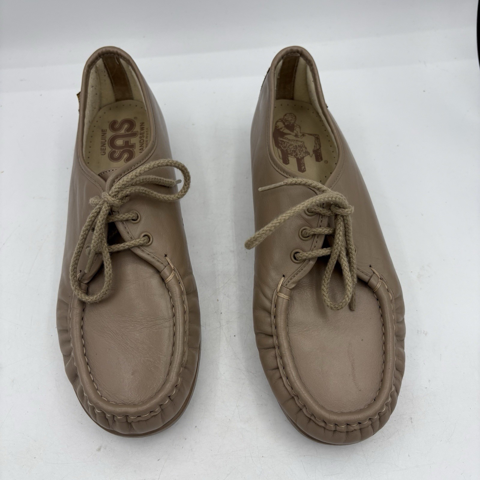 SAS Shoes Womens Size 9 Siesta Mocha Moc Toe Oxford Comfort Handsewn USA