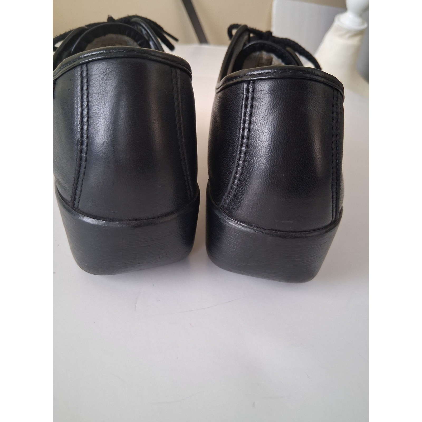 SAS Siesta Comfort Oxford Shoes Womens 10.5 M Black Leather Lace Up Walking Work