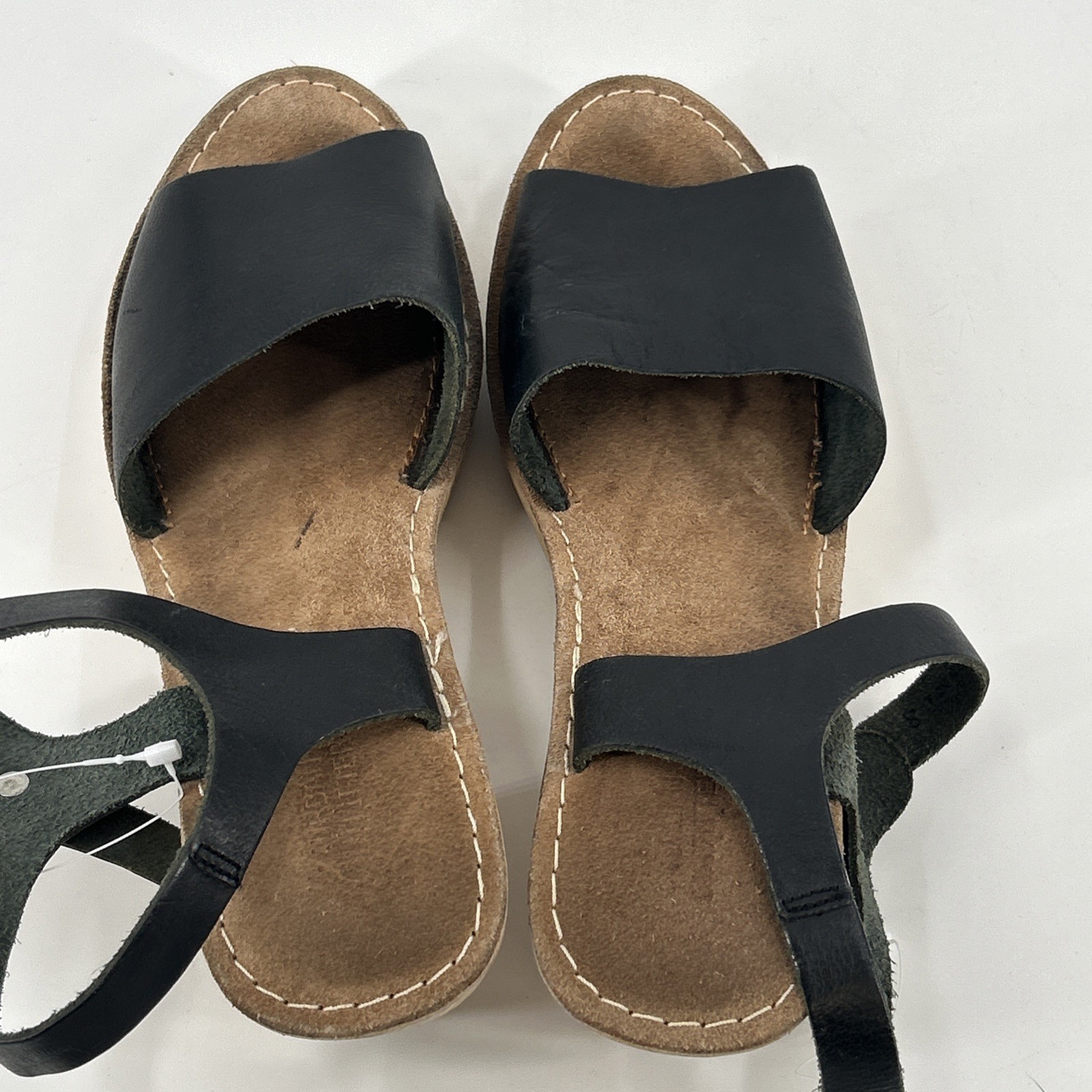 Urban Outfitters Leather Clogs Sandals Womens Size 8 (Fit 7.5) Black Wooden