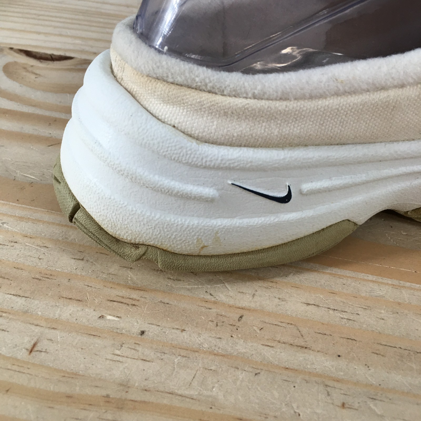 Nike Afterparty Mule Sneaker Shoes Womens 7 Casual Wedge Canvas Beige 302437-141