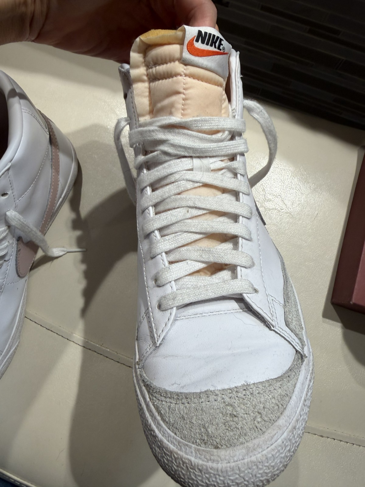 Nike Blazer Mid ’77 Vintage Women’s Sneakers – White/Pink – US 9.5 / EU 41