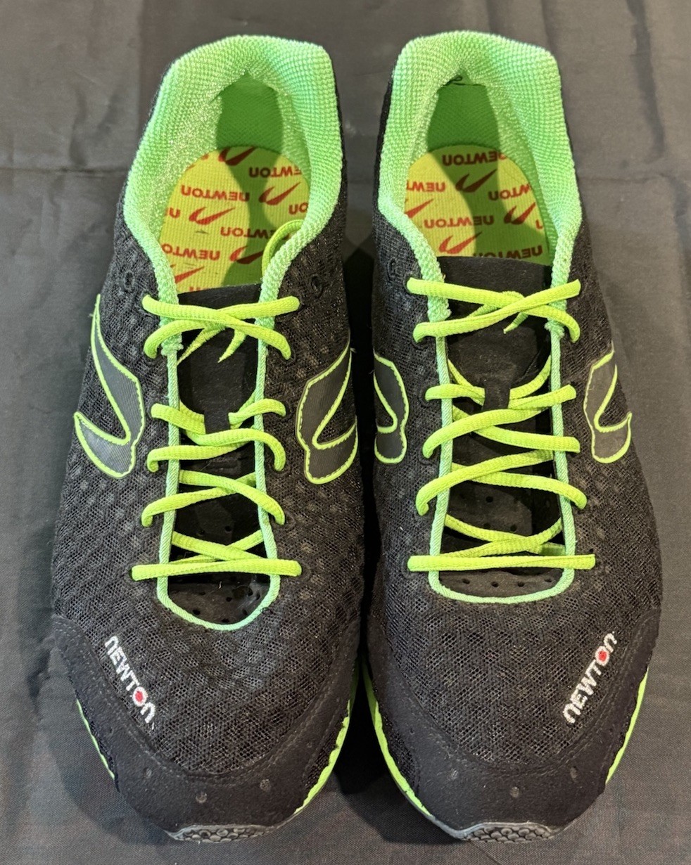 Newton MV2 Shoes Size 12.5 Athletic Running Shoes Black Green Laces