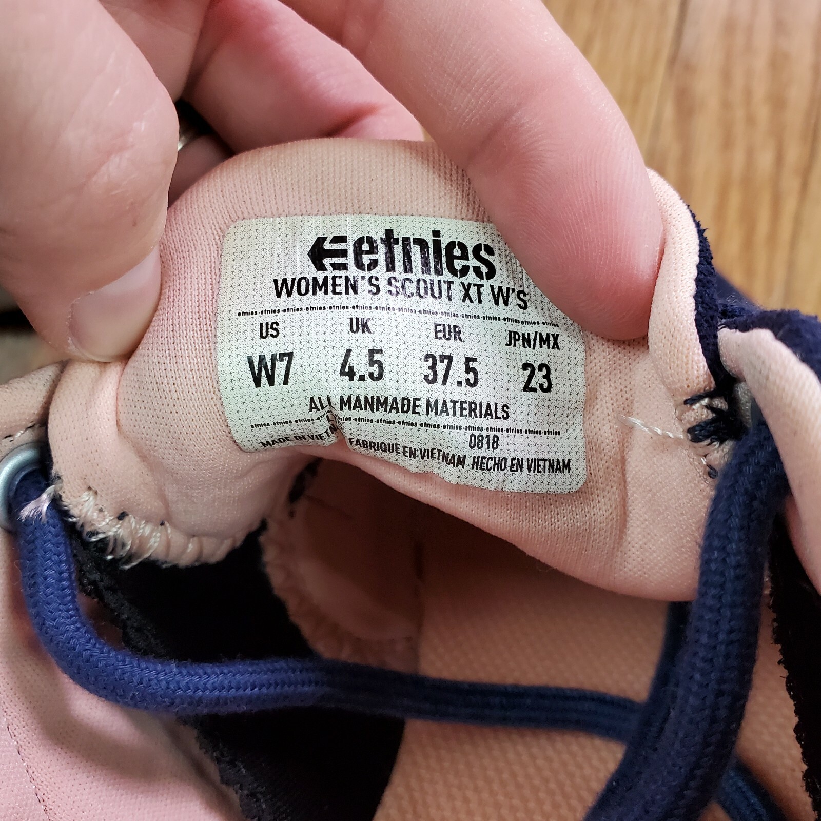 Etnies Scout XT Womens Lace Up Shoes Sz 7 Skate Skateboarding Casual Navy Blue