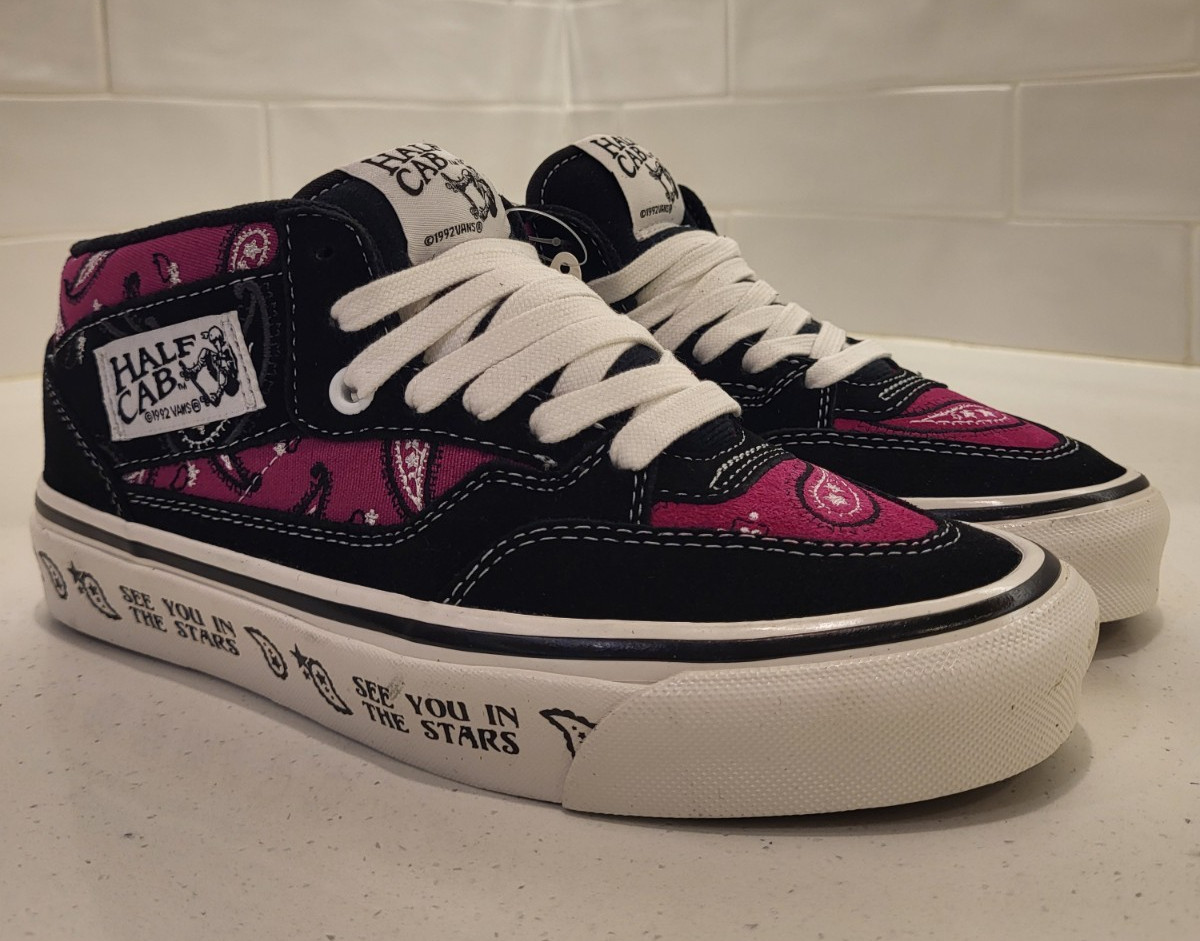 Vans Hal Cab 33 DX Cosmic Rodeo Baton Rouge Black Womens Size 7 Paisley Luxury
