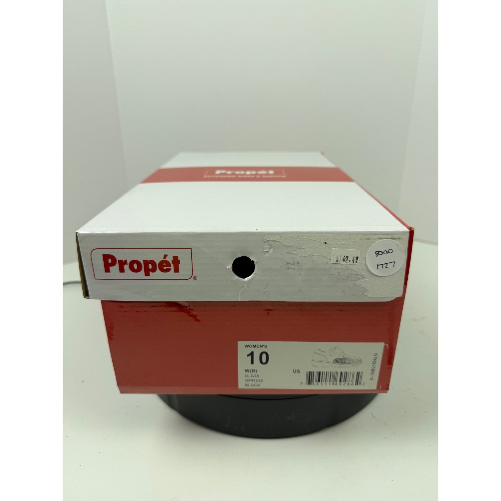 Propet Womens Olivia Black Hook and Loop Adjustable Orthopedic Shoes 10 W (D)