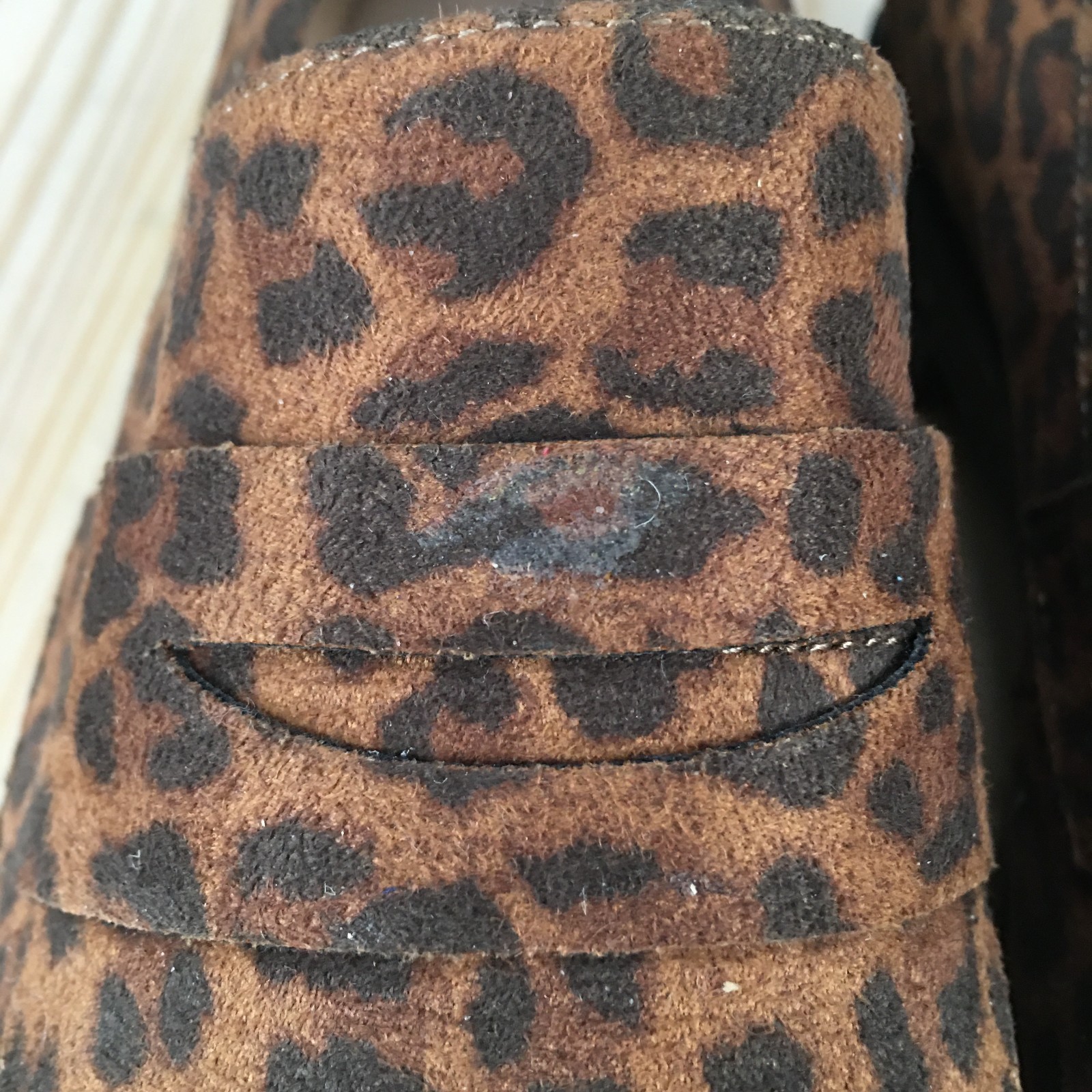 Just Fab Shoes Womens 8 E Brown Danica Penny Loafers Casual Leopard Slip On