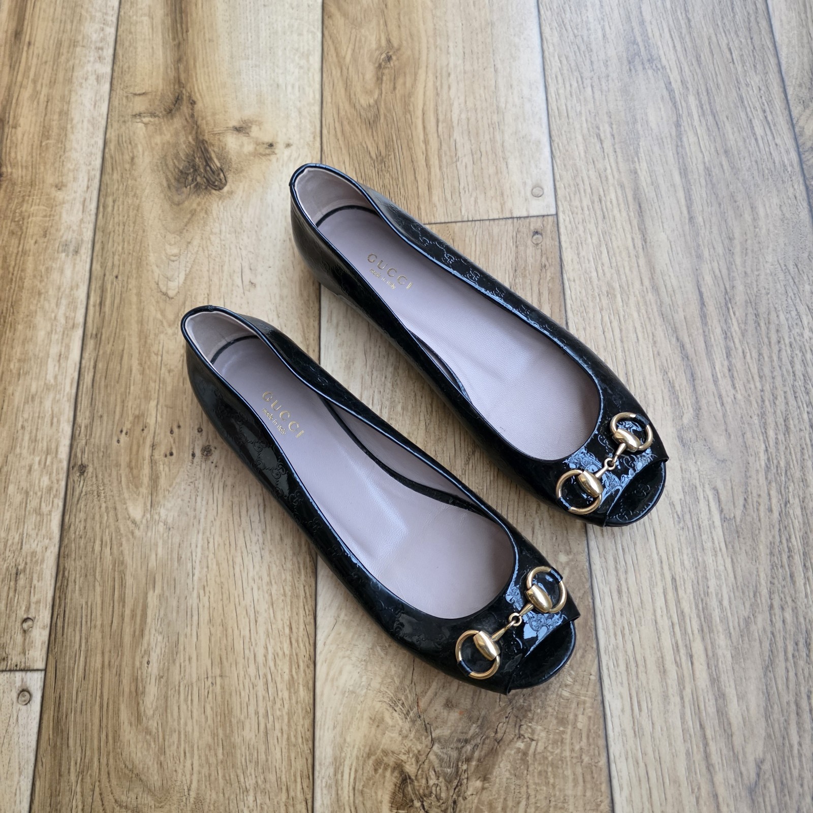 GUCCI HORSEBIT MICROGUCCISIMA BALLET FLATS SIZE 37 EU, 6.5 US, 4 UK