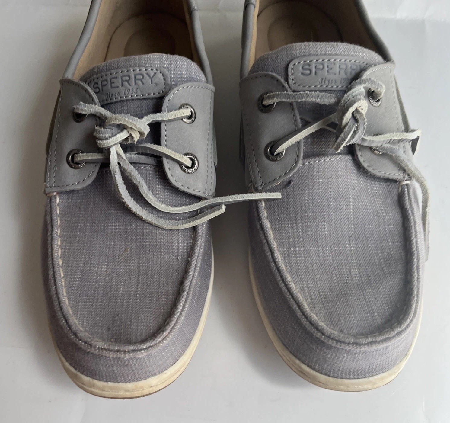 Sperry Koifish Grey Boat Shoes Women’s Sz US 9 EU 40 Good Condition