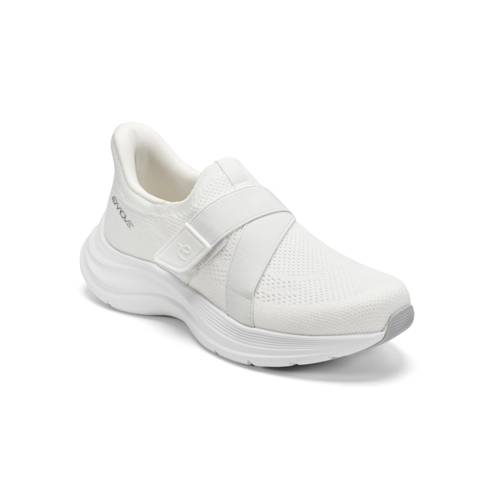 Women’s Easy Spirit EasyGo Knit Lightweight Slip On Sneaker White Sz 7.5 M