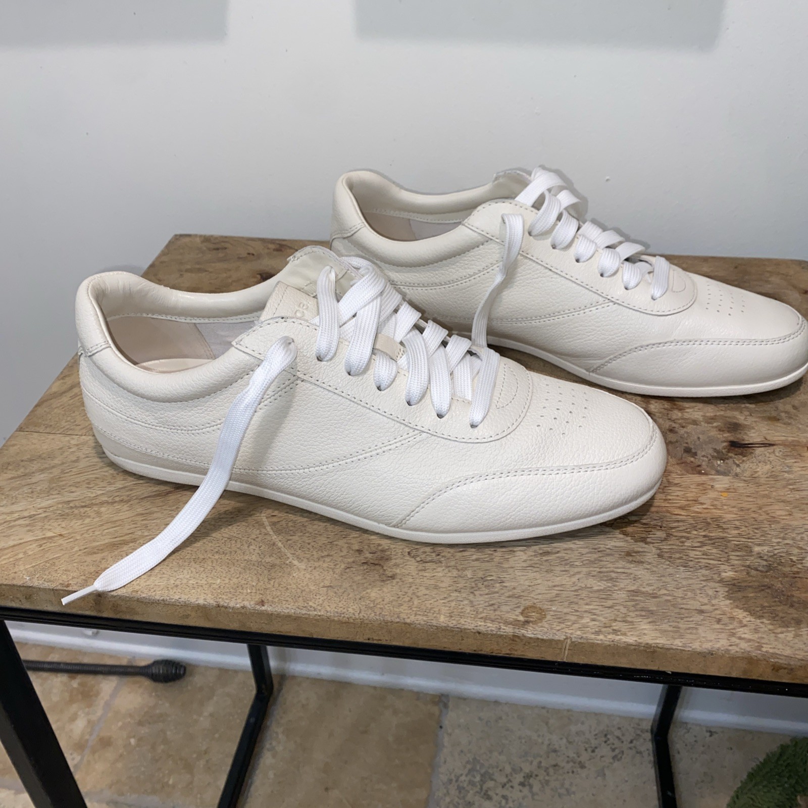 Vince, Leather Trainer Shoes, White, US 10.5 Eur 44.5
