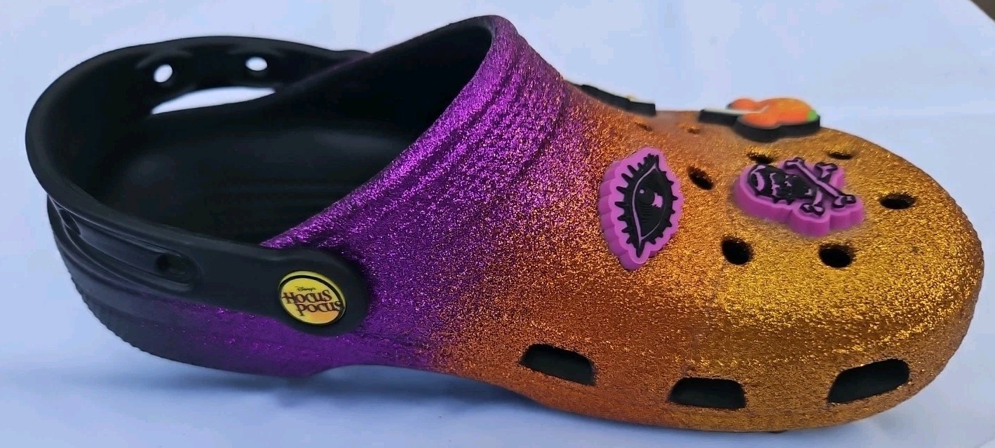 CROCS DISNEY HOCUS POCUS Glitter Classic Halloween Clogs Jibbitz M4 W6