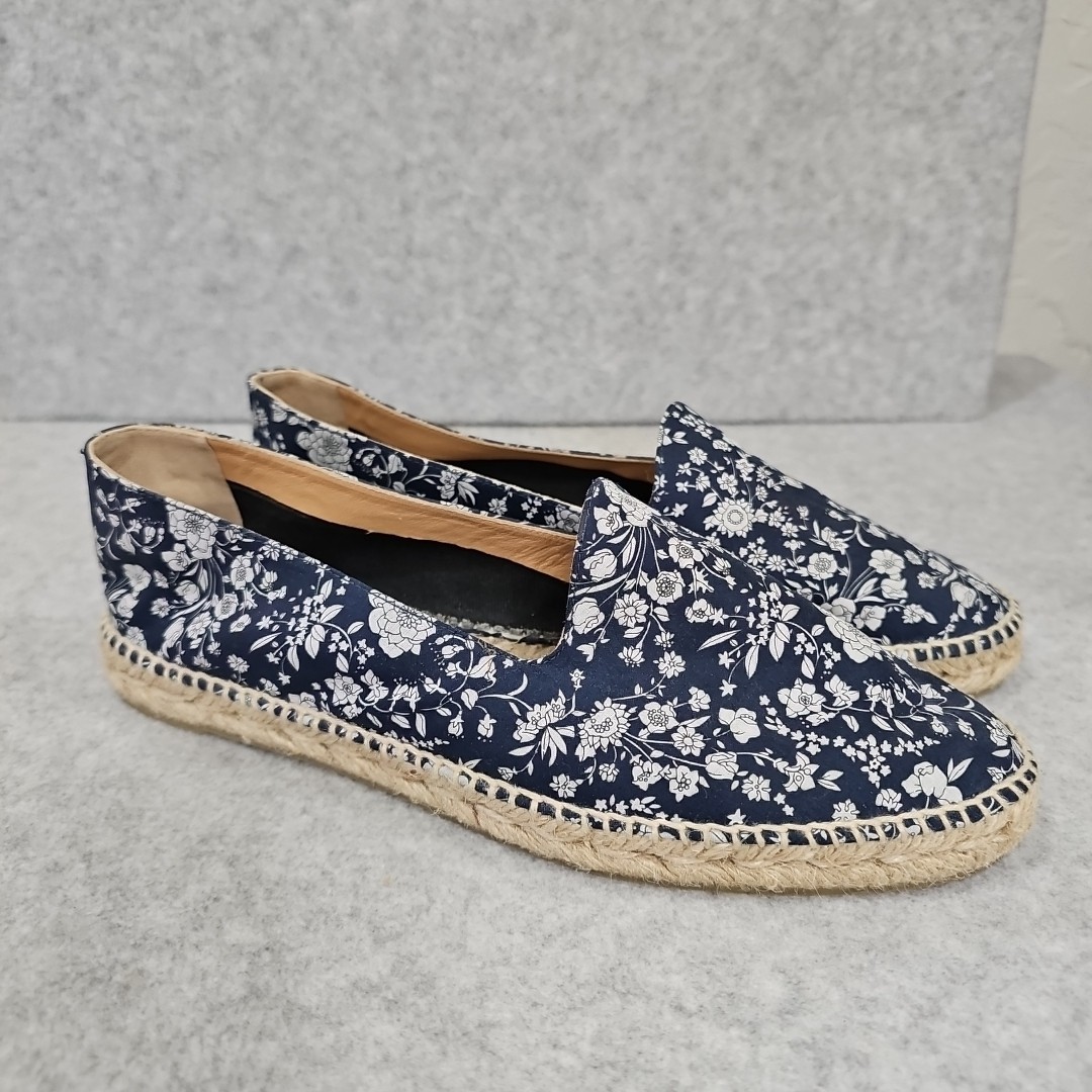 Castaner Espadrilles Shoes Joana Navy Floral Women’s 40 USA 9-9.5 Liberty Fabric