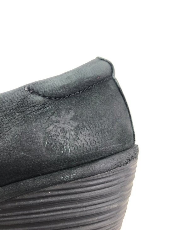 Fly London Yumi Black Suede Leather Wedge Shoes EUR 39 Womens Size 8-8.5