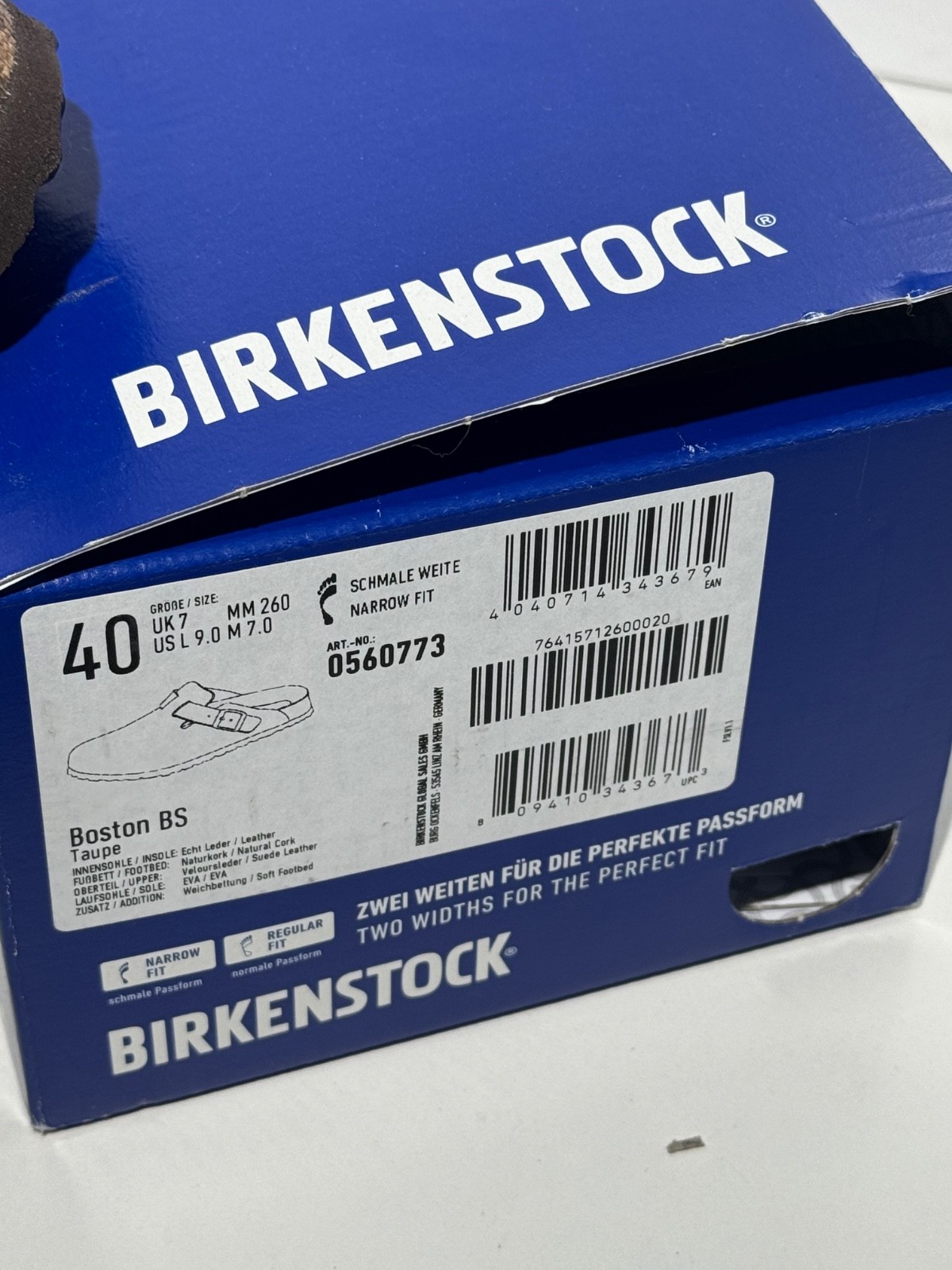 Birkenstock Boston BS Taupe Clog Narrow Fit Size 40 women’s US 9 BRAND NEW