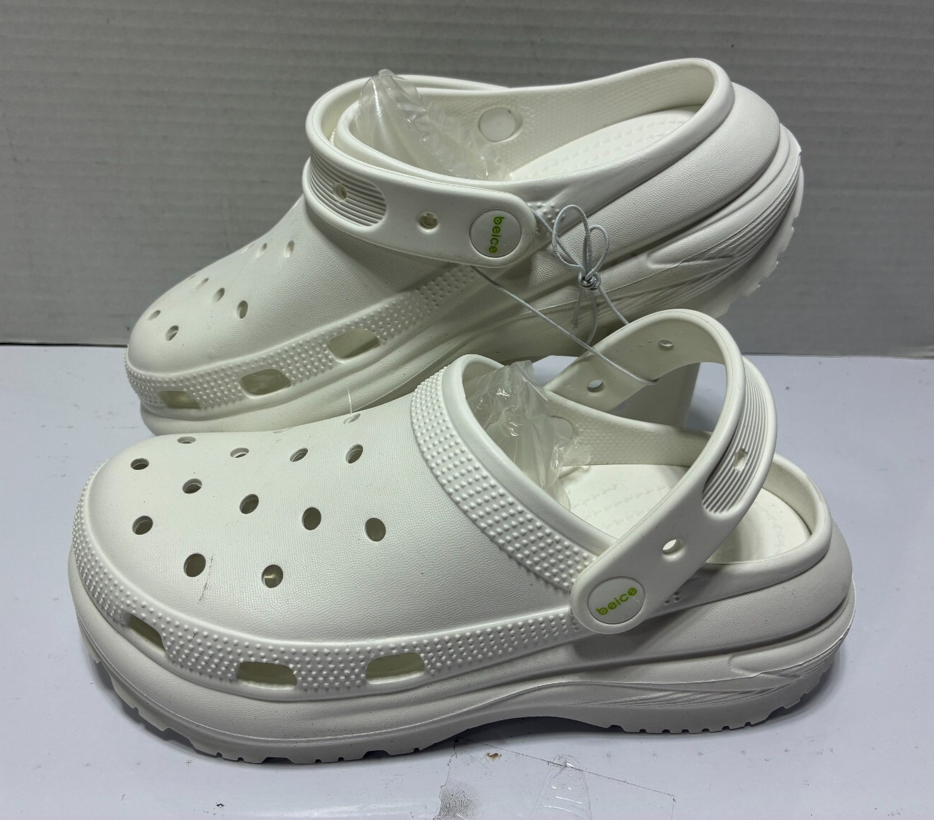 Beice White Clog Style Shoes Size 37-38 US Women 6-7 – See Description