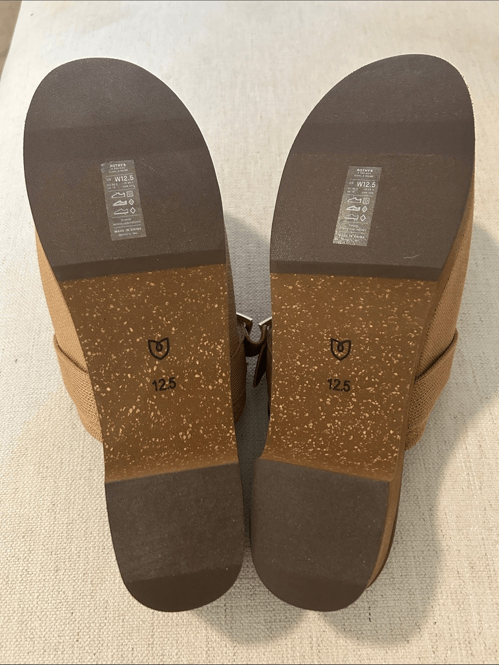ROTHY’S The Buckle Clog Brown Butternut, Size 12.5, NWT No box