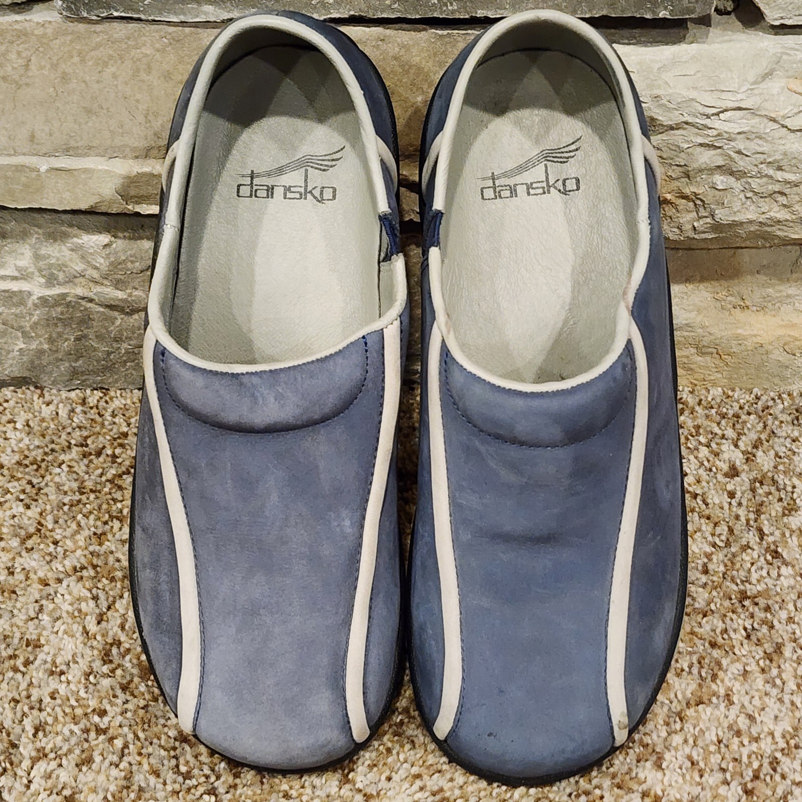 Dansko 37 EU 6.5-7US Shoe Loafer Women’s Blue Milled Nubuck Slip On 40367202