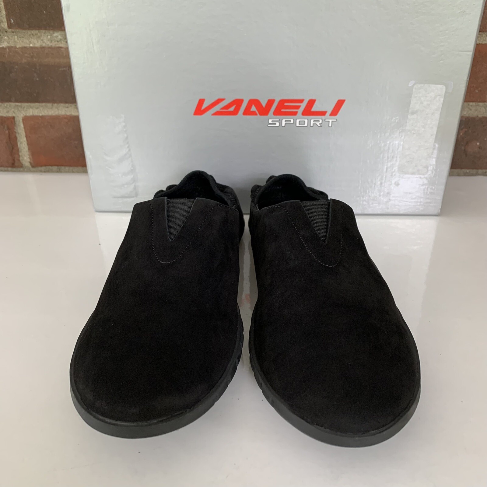 Vaneli Women’s Kimi Black Leather Slip On Flats Loafers US 8.5 N Narrow Width