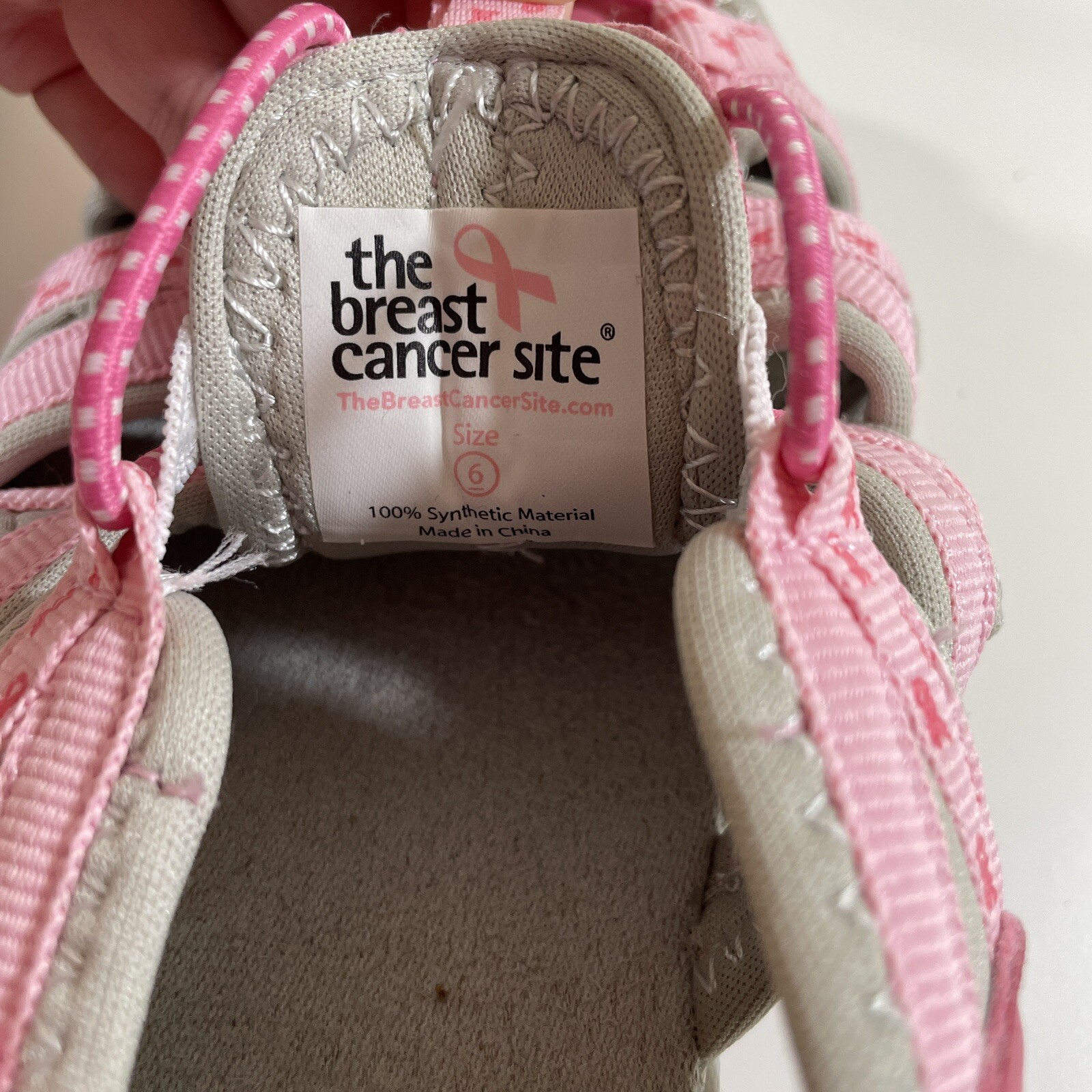 Women’s Sports Hiking Walking Sandals Size 6 Breast Cancer Awareness Pink/Gray