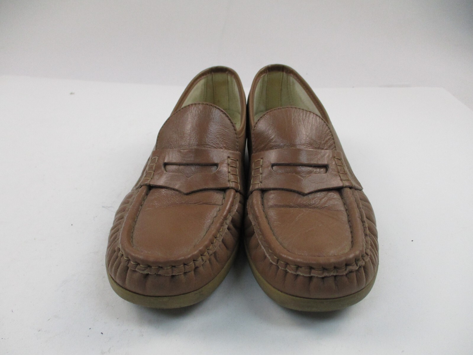 SAS Shoes Womens 9.5 Brown Penny Loafers Leather Slip on Comfort 502504