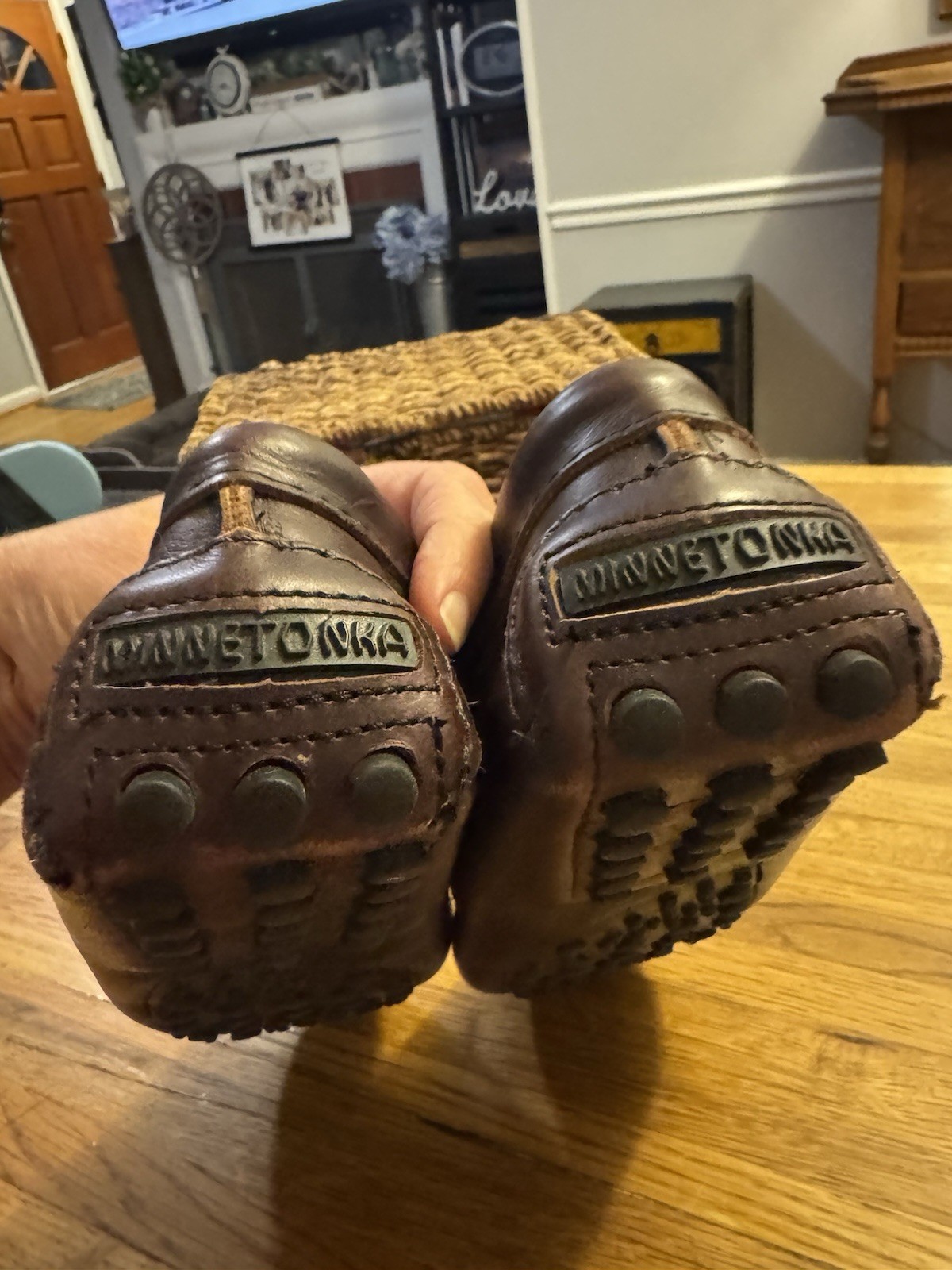 Minnetonka 100%Leather Comfort Moccasin Driving Shoes 698 Brown Women’s Size 9