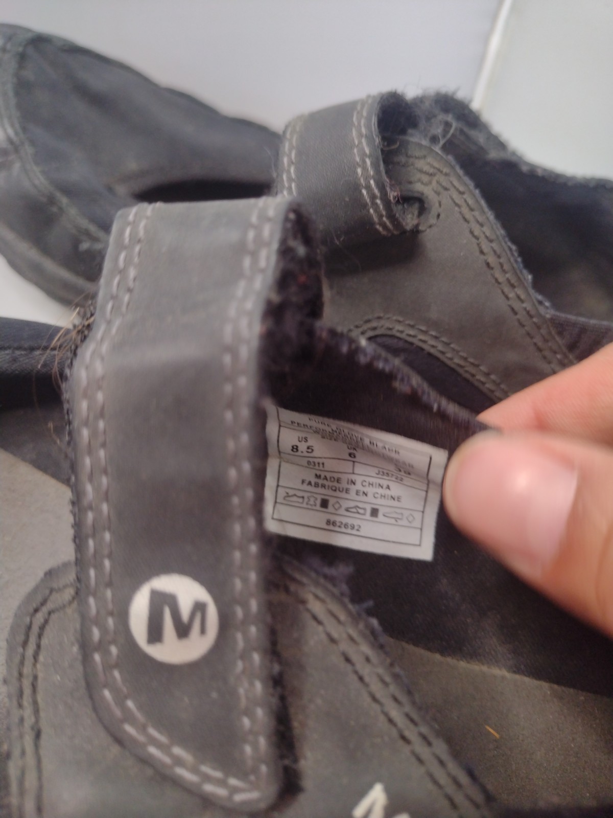Merrell Pure Glove Black Mary Jane Women’s 8.5 Vibram Walking Trail Outdoor C