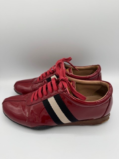 Bally Red Patent Leather Francisa Sneakers US 7.5 / EU 38