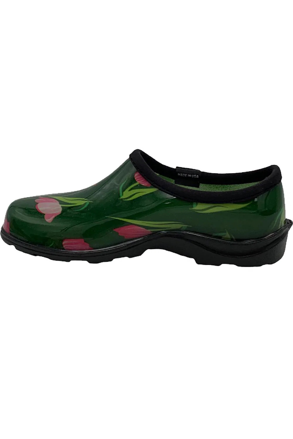 Sloggers Tulips Waterproof Garden Shoe w/ Comfort Insole Dark Green