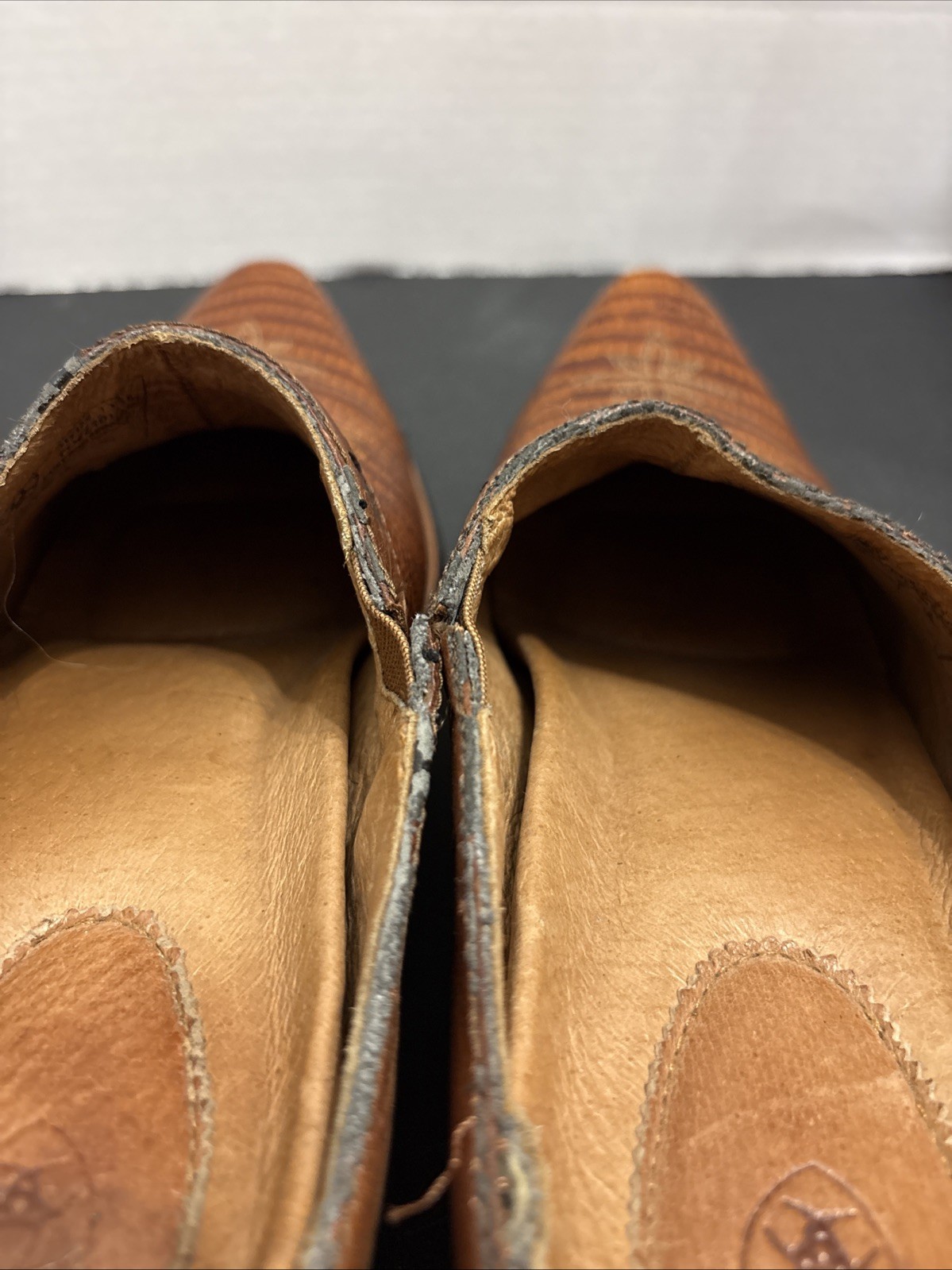 ARIAT Dessert Stars Moc Cognac Leather Cowboy Western Clogs Mules #13397 Sz 8B