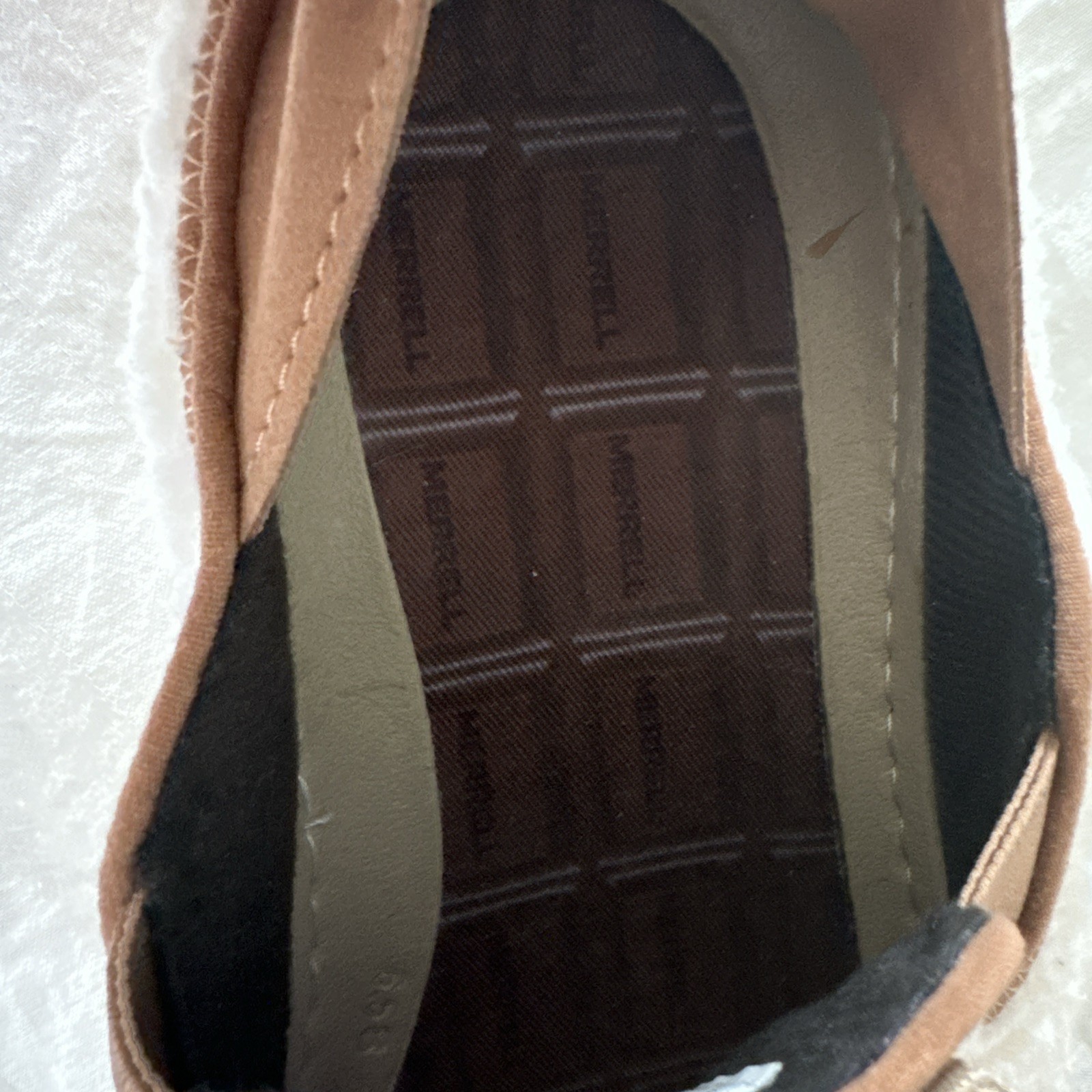 NWT Merrell Hut Moc Cozy Slip On Shoes Smore 8M Ivory And Brown Women’s
