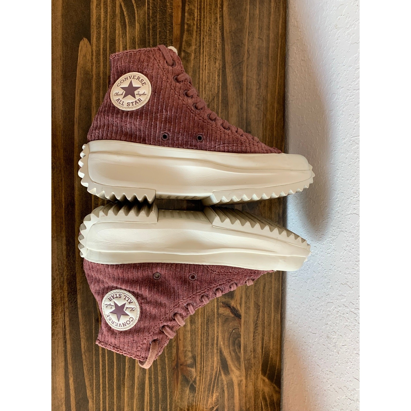 Converse Run Star Hike Shoes Corduroy Platform Size Women’s 8 Plum Purple