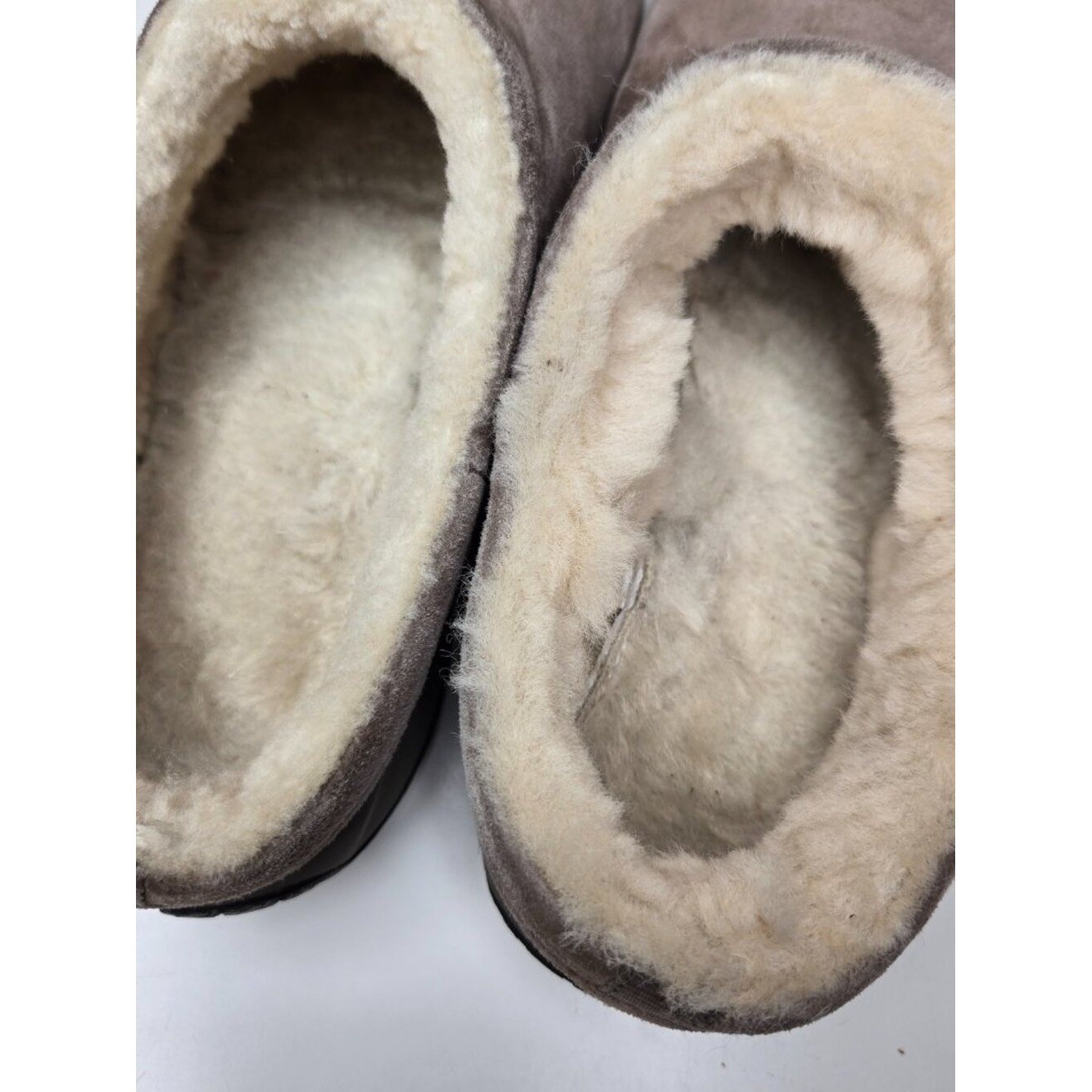 Merrell Encore Fur Lined Suede Mules Women Tan Cozy Slip On Hiking Outdoor 7