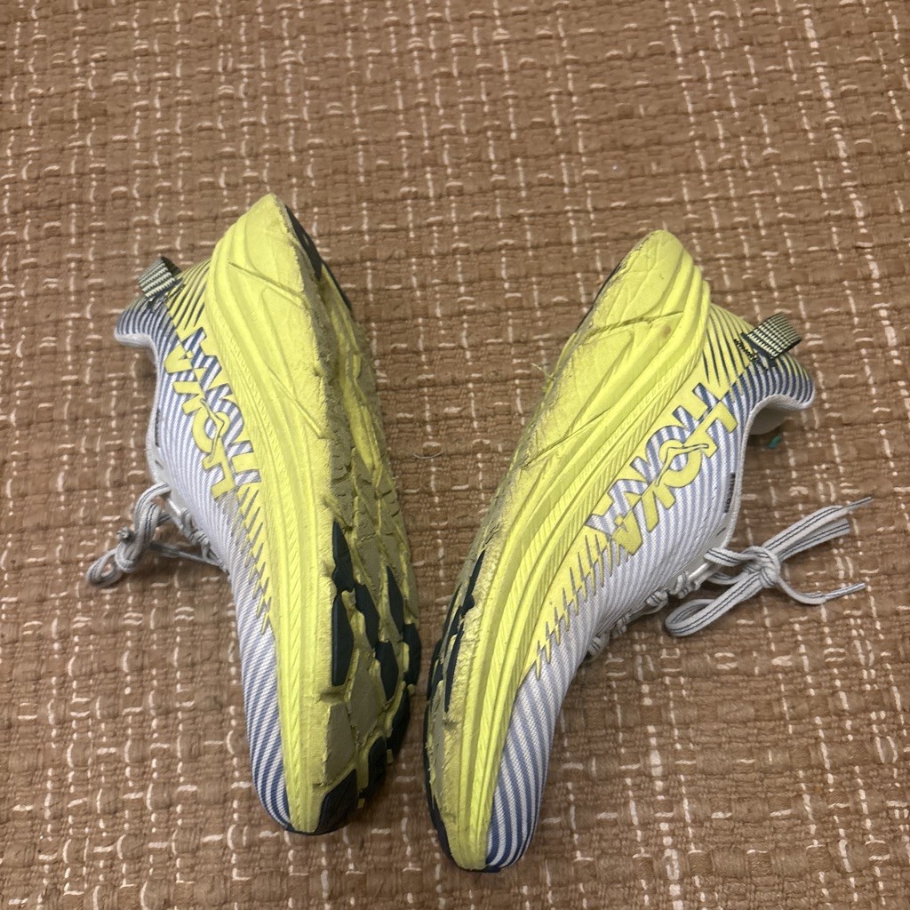 HOKA ONE ONE Rincon 2 Women’s Lightweight Lace-Up Sneakers Yellow Blue Size 6