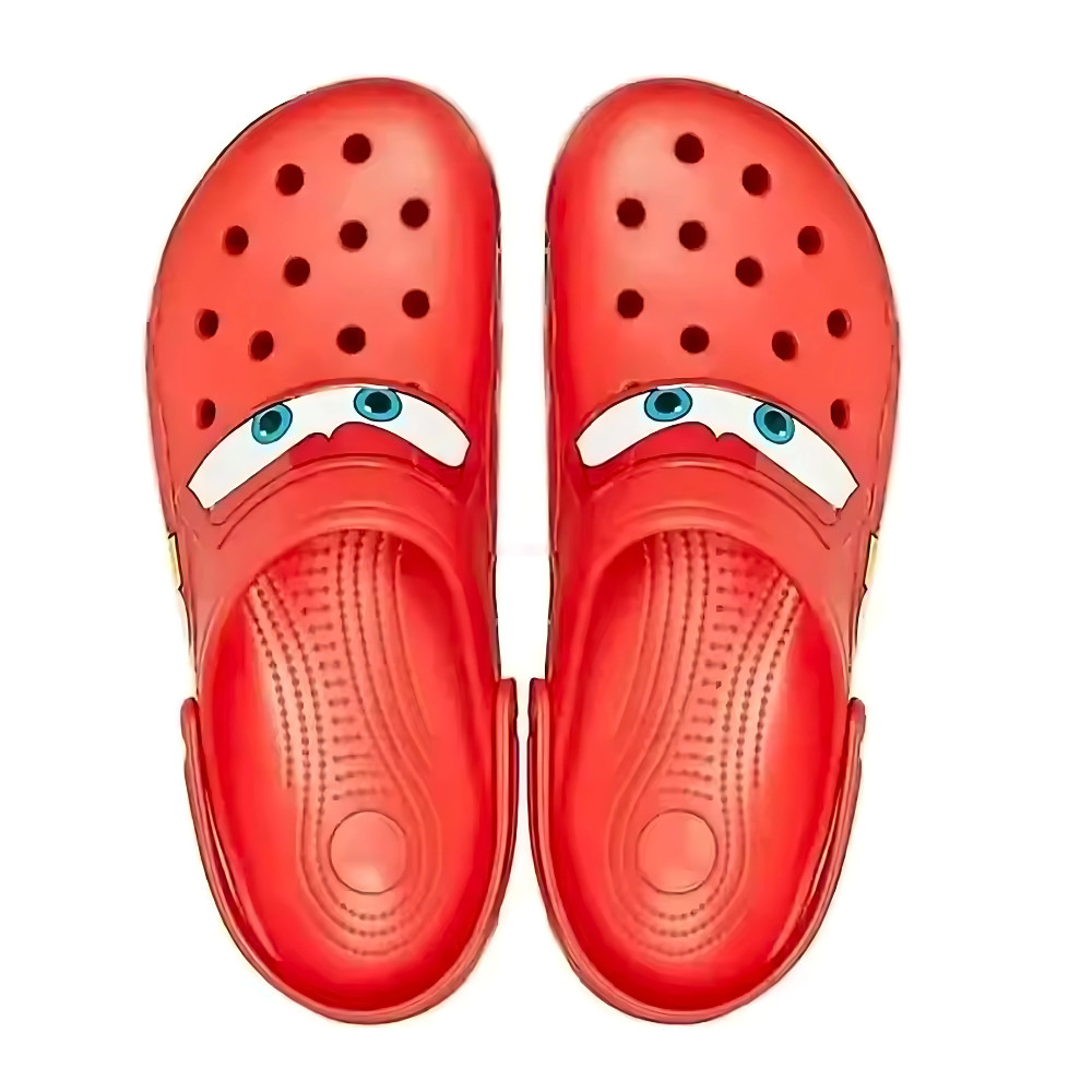 NEW Lightning McQueen Crocs Shoes Slides Size 4 5 6 7 8 9 10 11 12 13 Women Men