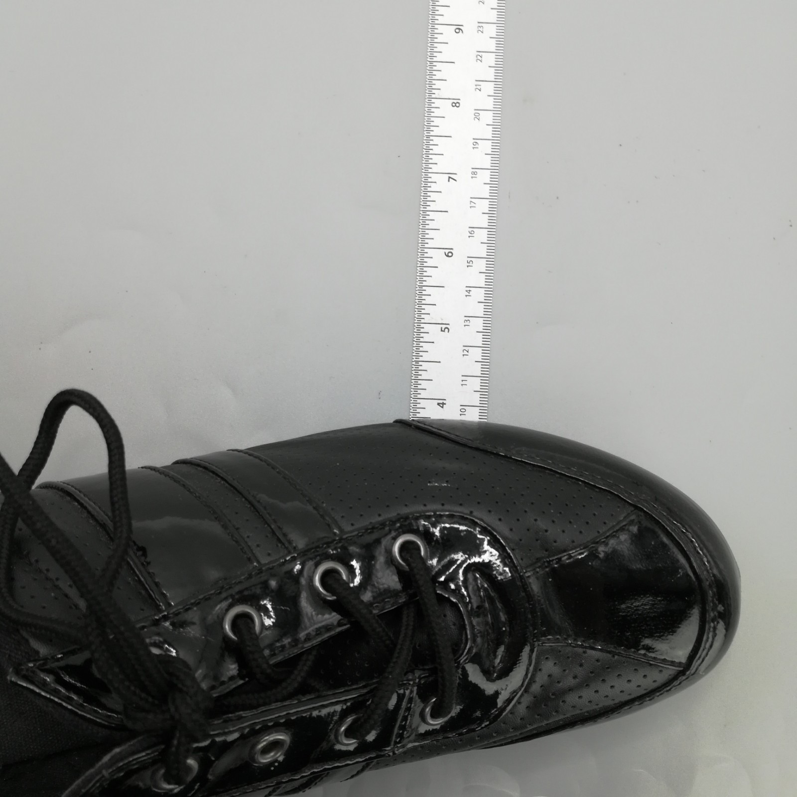 Comfortview Shoes Womens Sneaker Black Perforated Wedge Lace Up Low Top 11