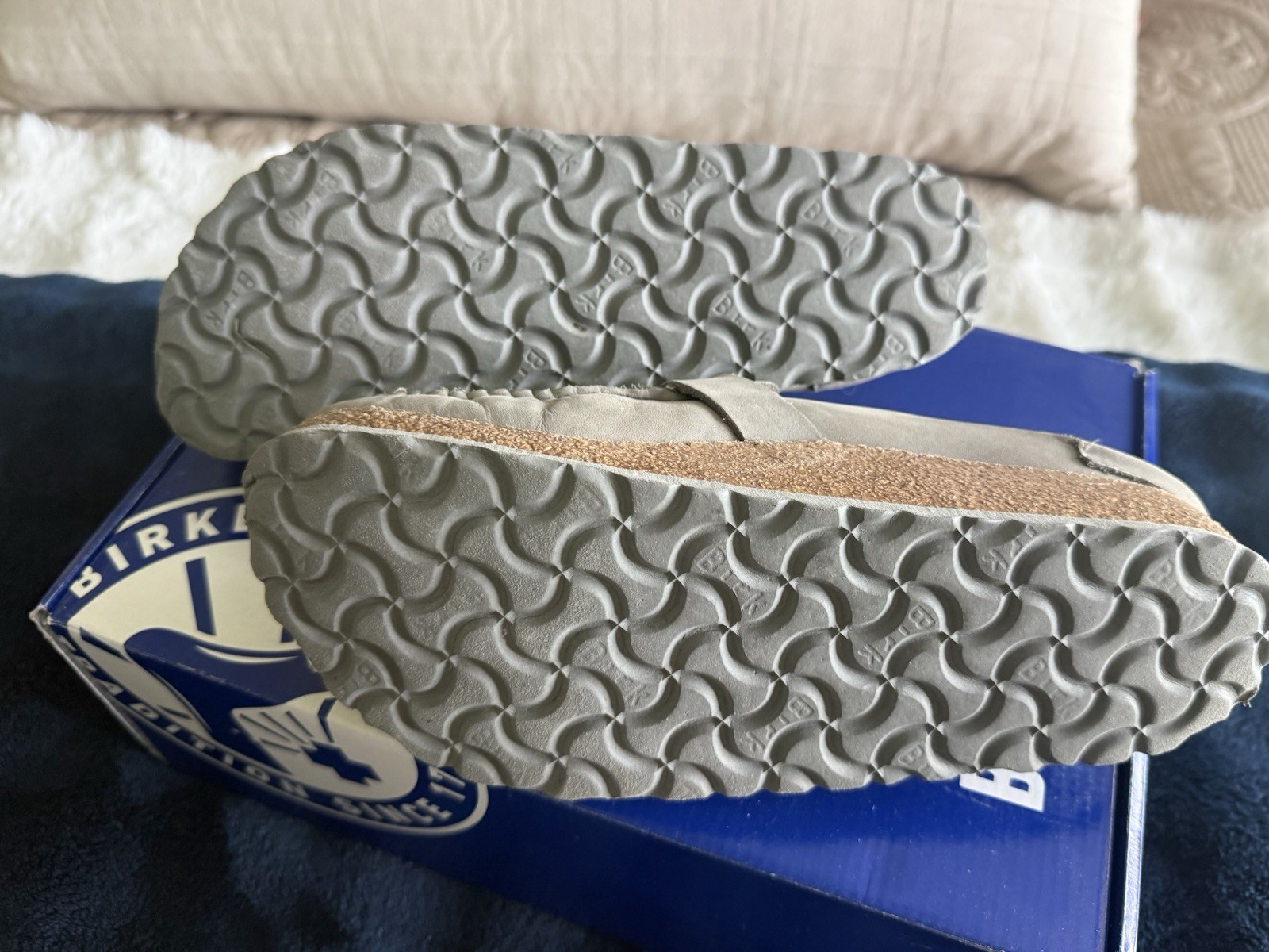 Birkenstock Buckley Clogs Dove Gray Nubuck Leather EU 37 US 6 Narrow w/ Box