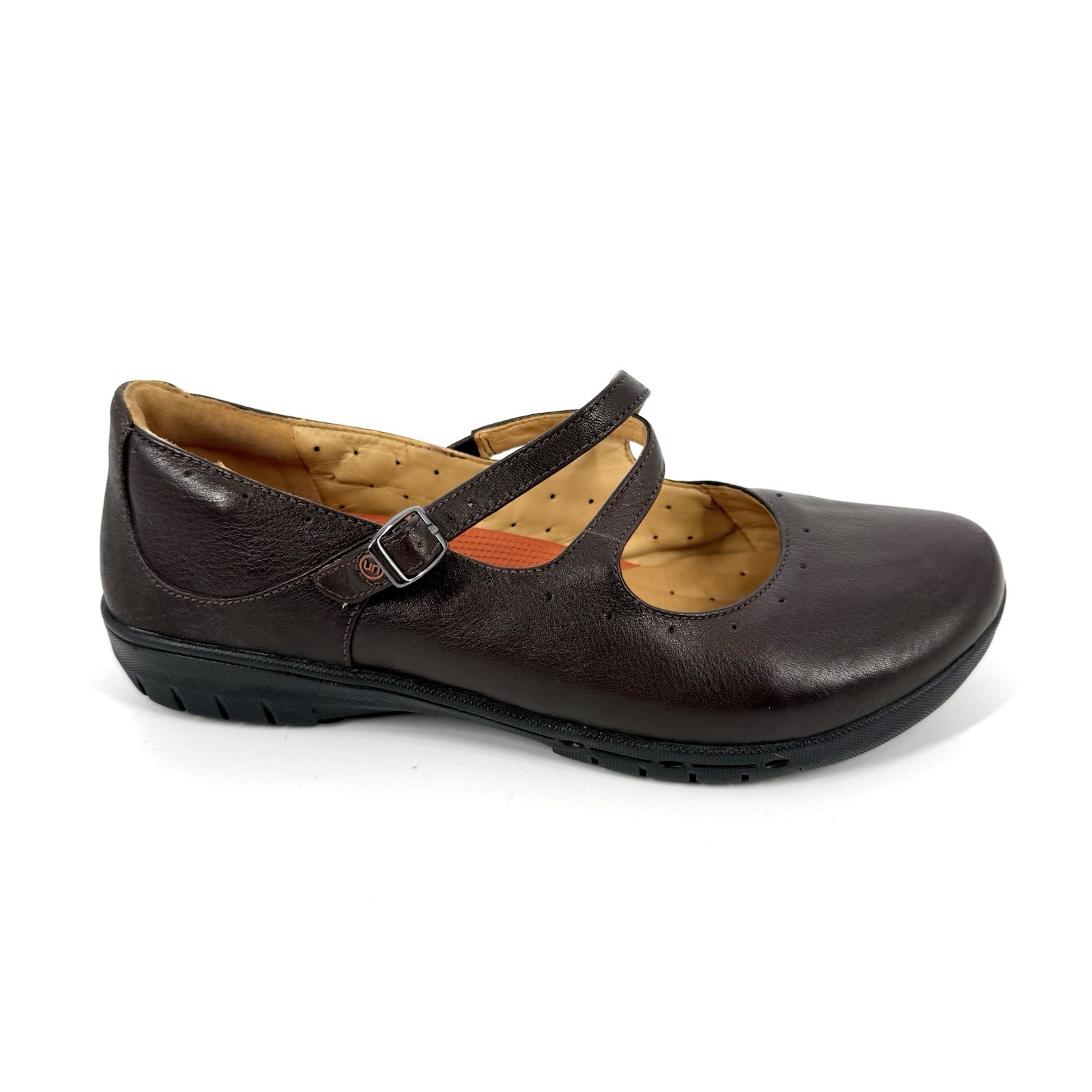 Clarks Unstructured Mary Jane Shoes Womens Size 8W Brown Leather Cross Strap