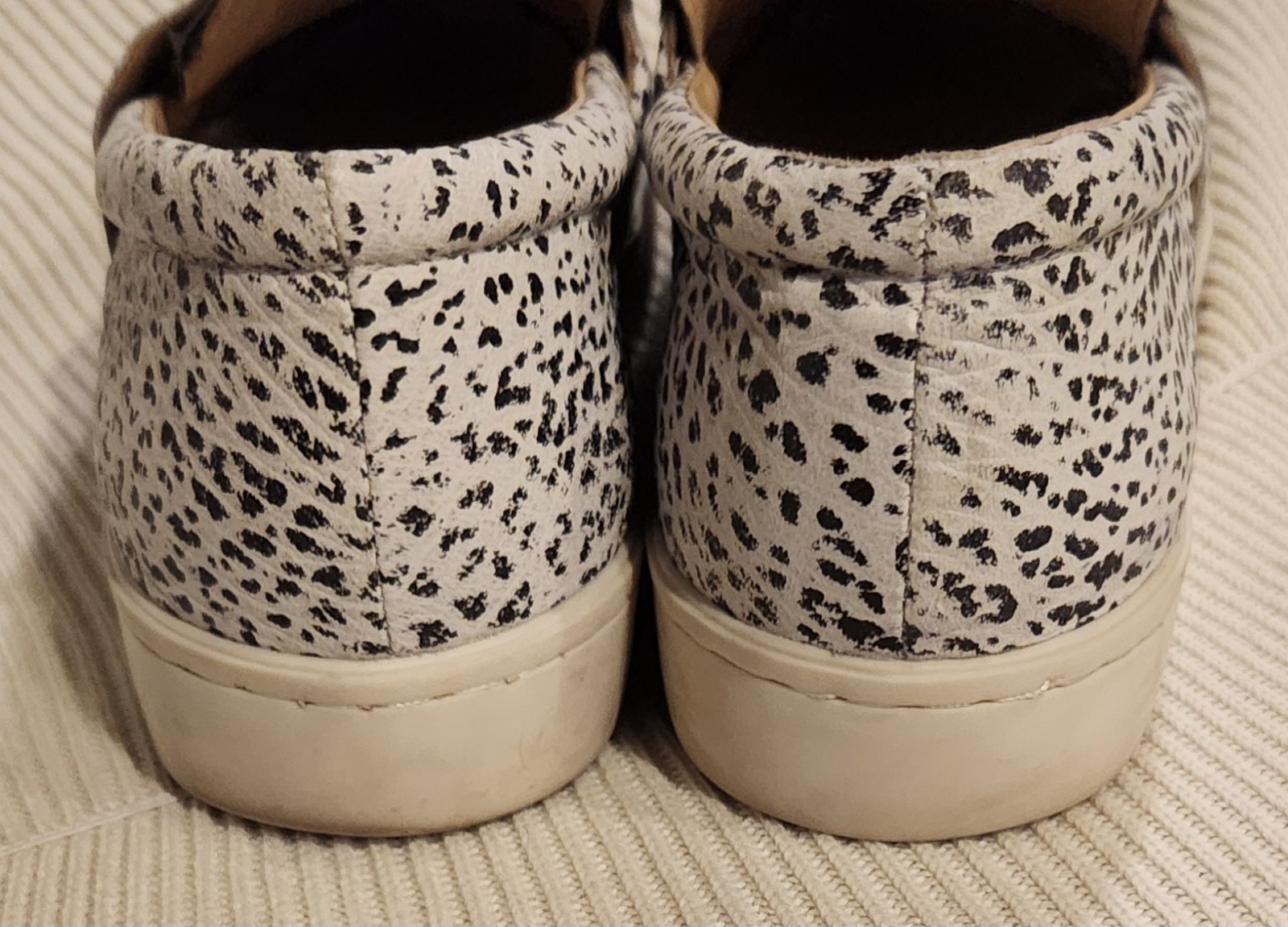Loeffler Randall Irini Leather Haircalf Loafer Sneaker Spotted Black & White 8B