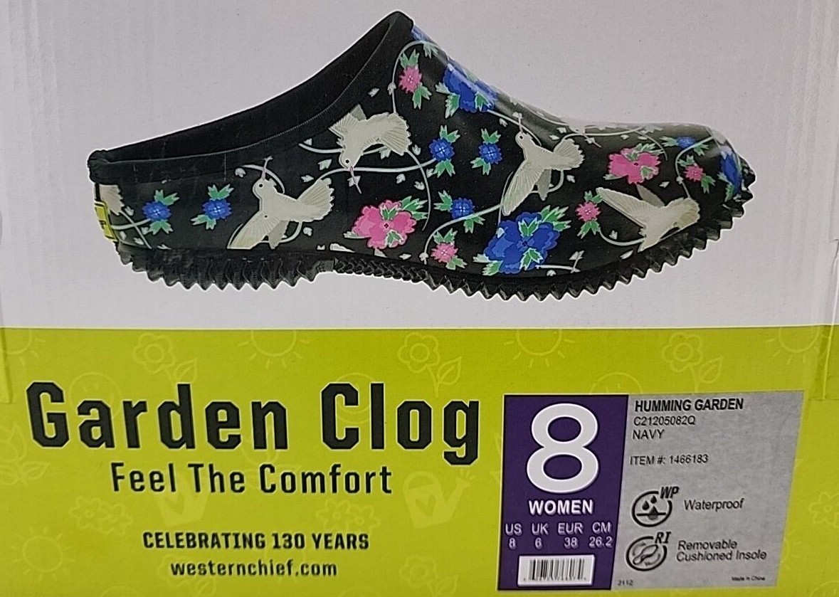 WESTERN CHIEF Women’s Garden Clog shoes Sizes 6, 8 & 11 M Blue waterproof NEW
