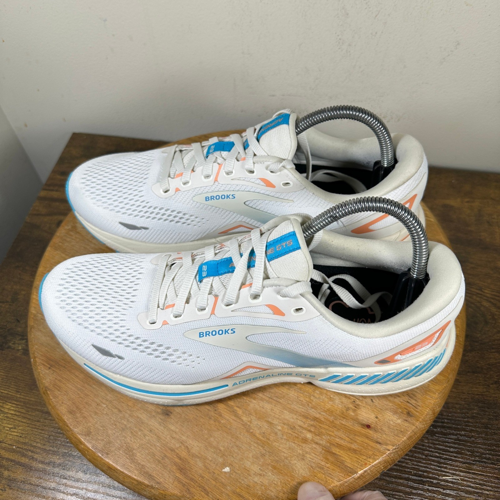 Brooks Adrenaline GTS 23 Women’s Running Shoes White Blue Size 11 1203811B152