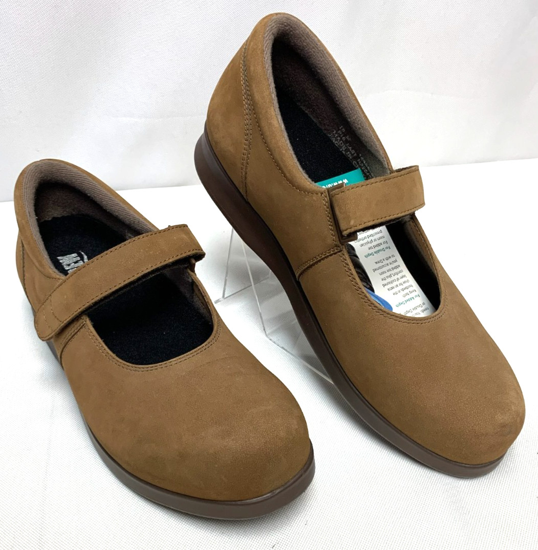 Women’s Drew Mary Jane Shoes Orthopedic Comfort Tan Leather Size 10 N Narrow