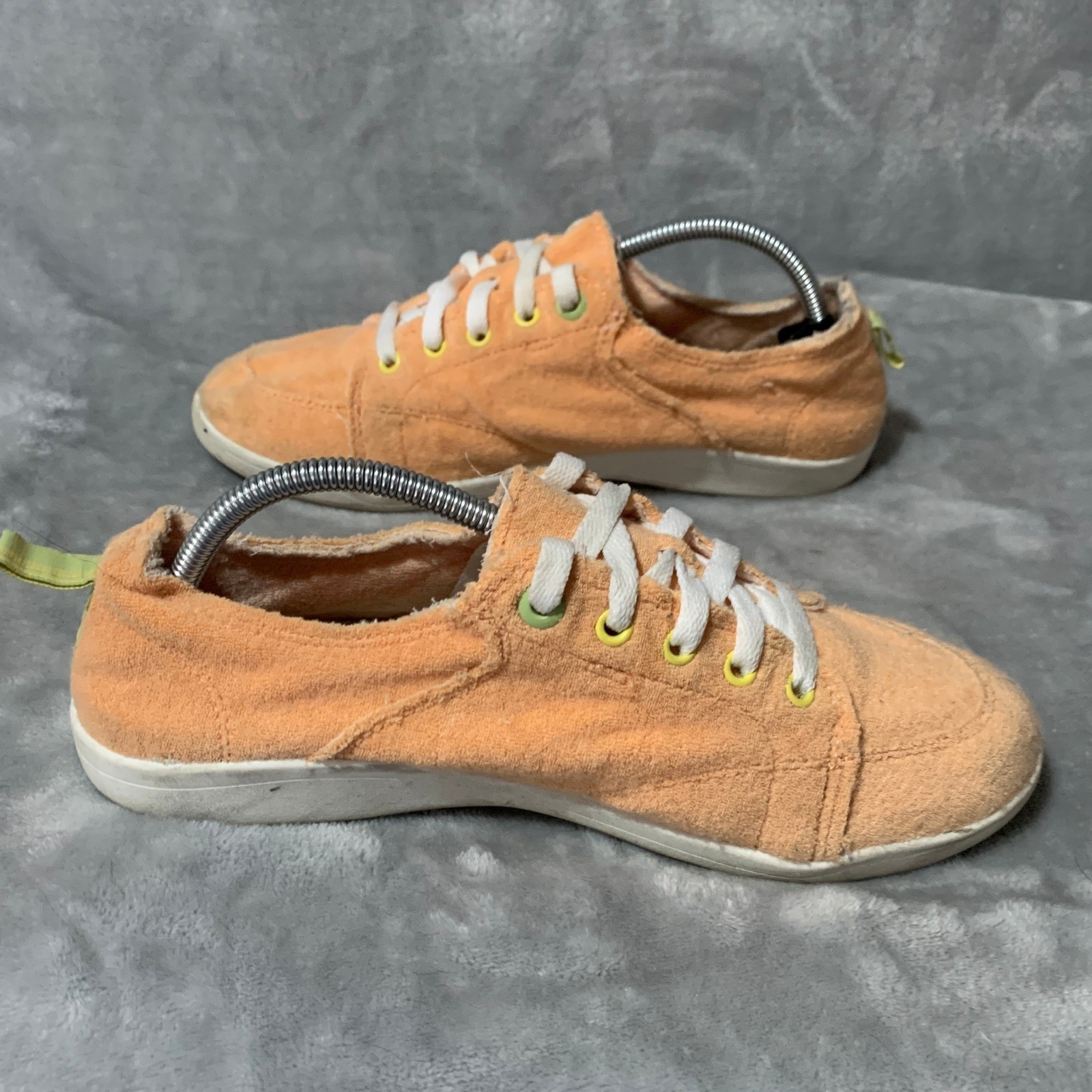 Vionic Beach Pismo Apricot Orange Terry Cloth Casual Sneakers Womens 11