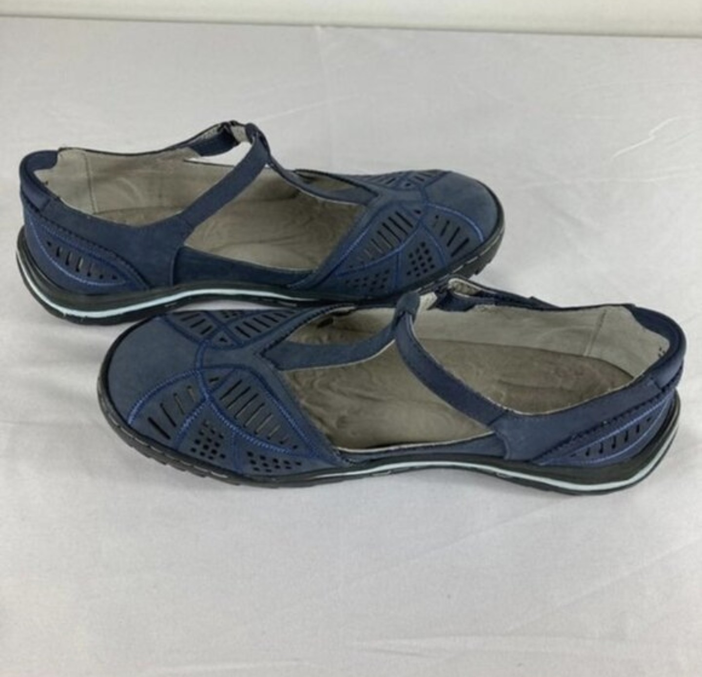 Jambu Bridget Navy Blue Memory Foam Comfort Shoes – Size 9