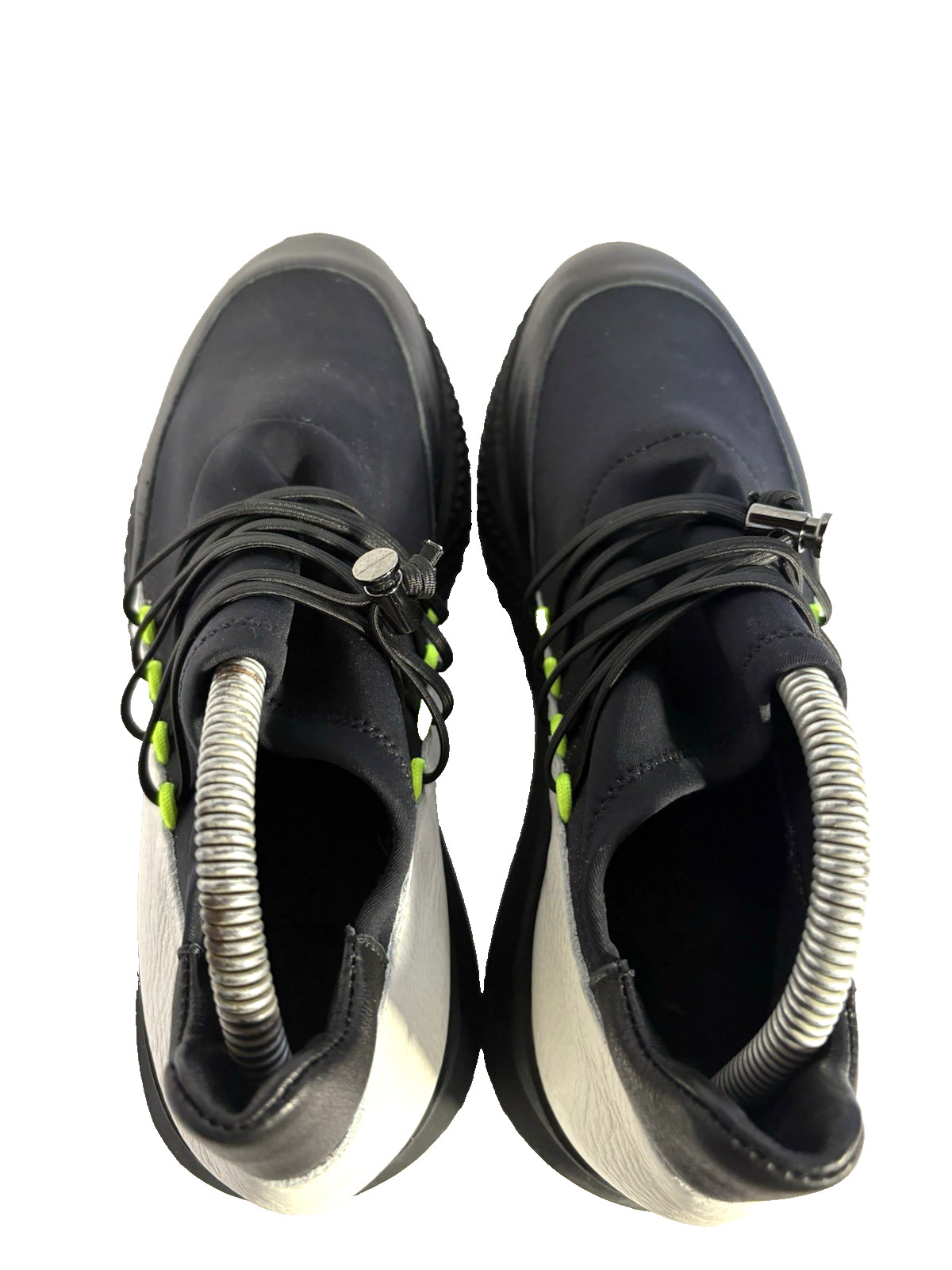 ARCHE Andyni Womens Sneakers –Black/white France Neoprene & Leather Size 40 / 9